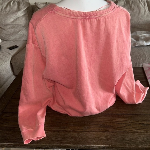 Time and Tru Coral Button Down sweatshirt - Picture 4 of 5